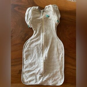 Love to Dream Gray and White Baby Swaddle